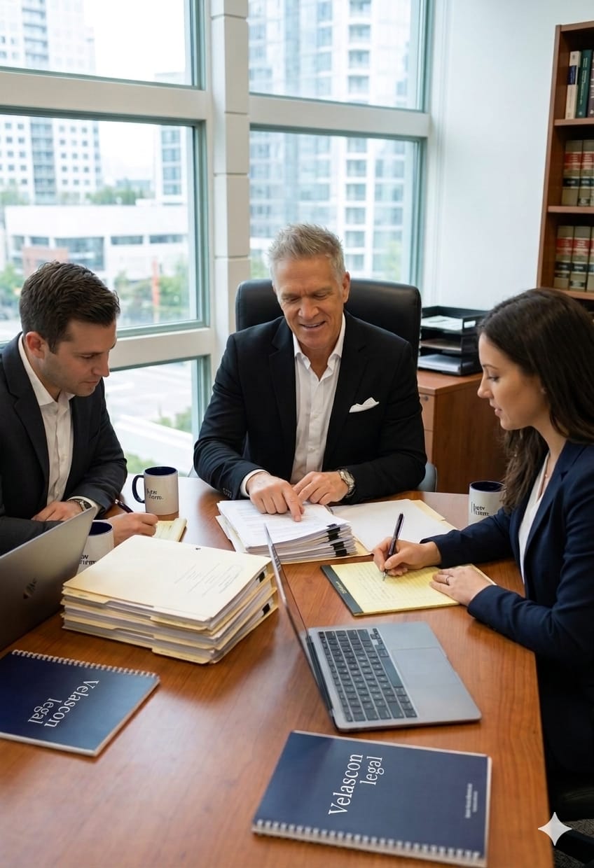 Socio Fundador Alexis Velasquez y equipo de Velascon Legal